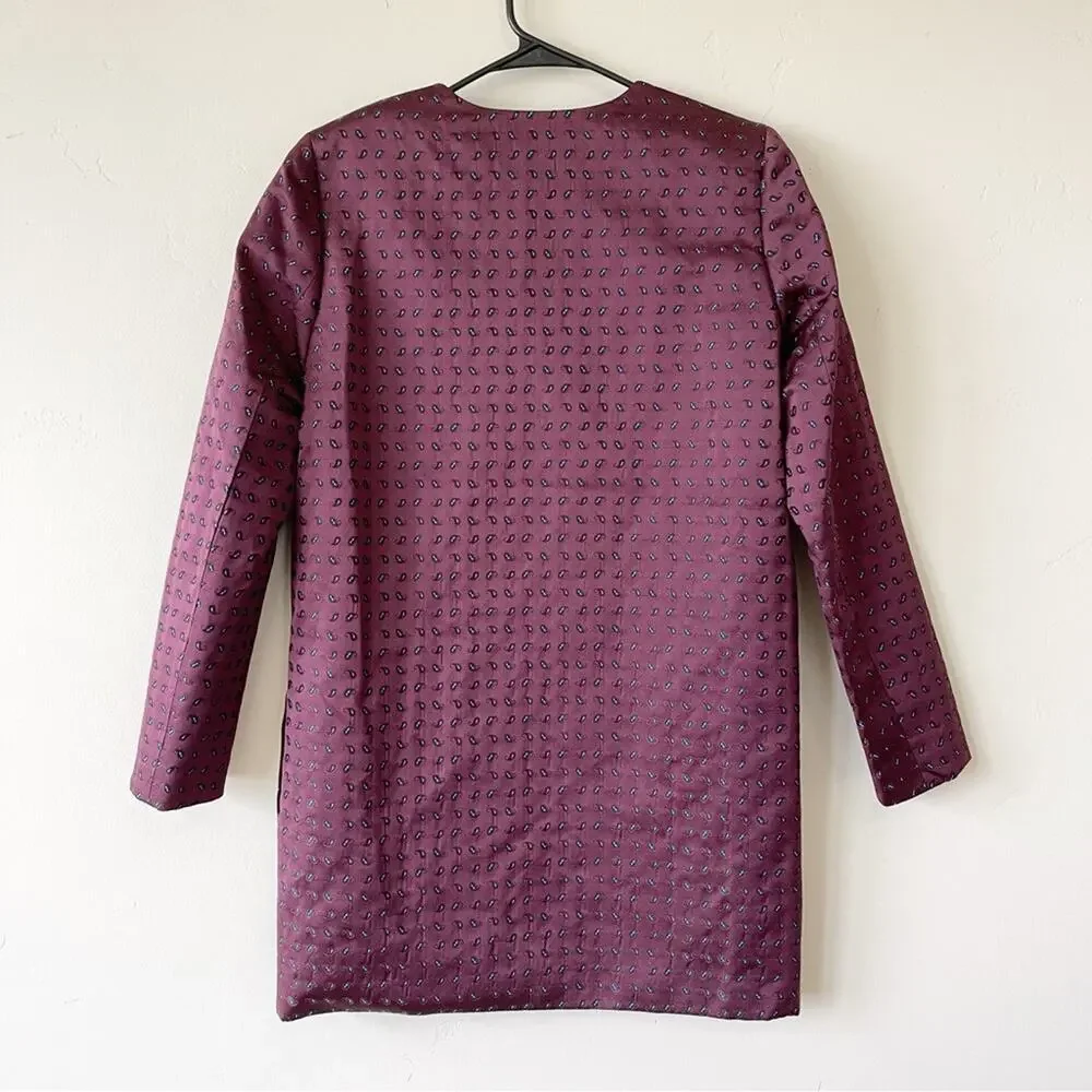 Alexander Wang Micro Paisley Tunic Silk-Blend Mini Dress 4 NWT Quiet Luxury FW13 - Picture 9 of 10